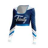 CHANT LONG SLEEVE SQUARE SCOOP CROP TOP