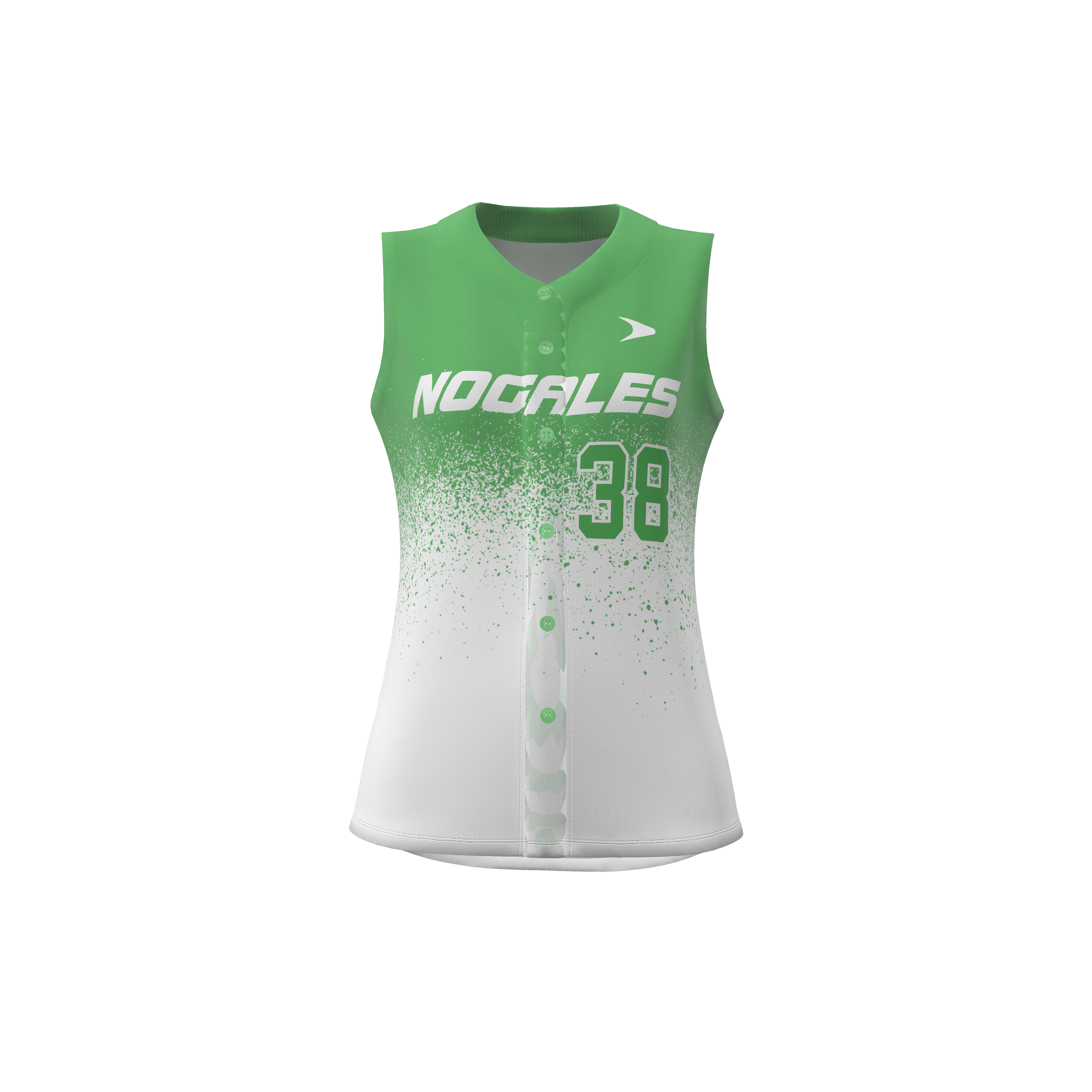 Rise Sleeveless Faux Front Softball Jersey