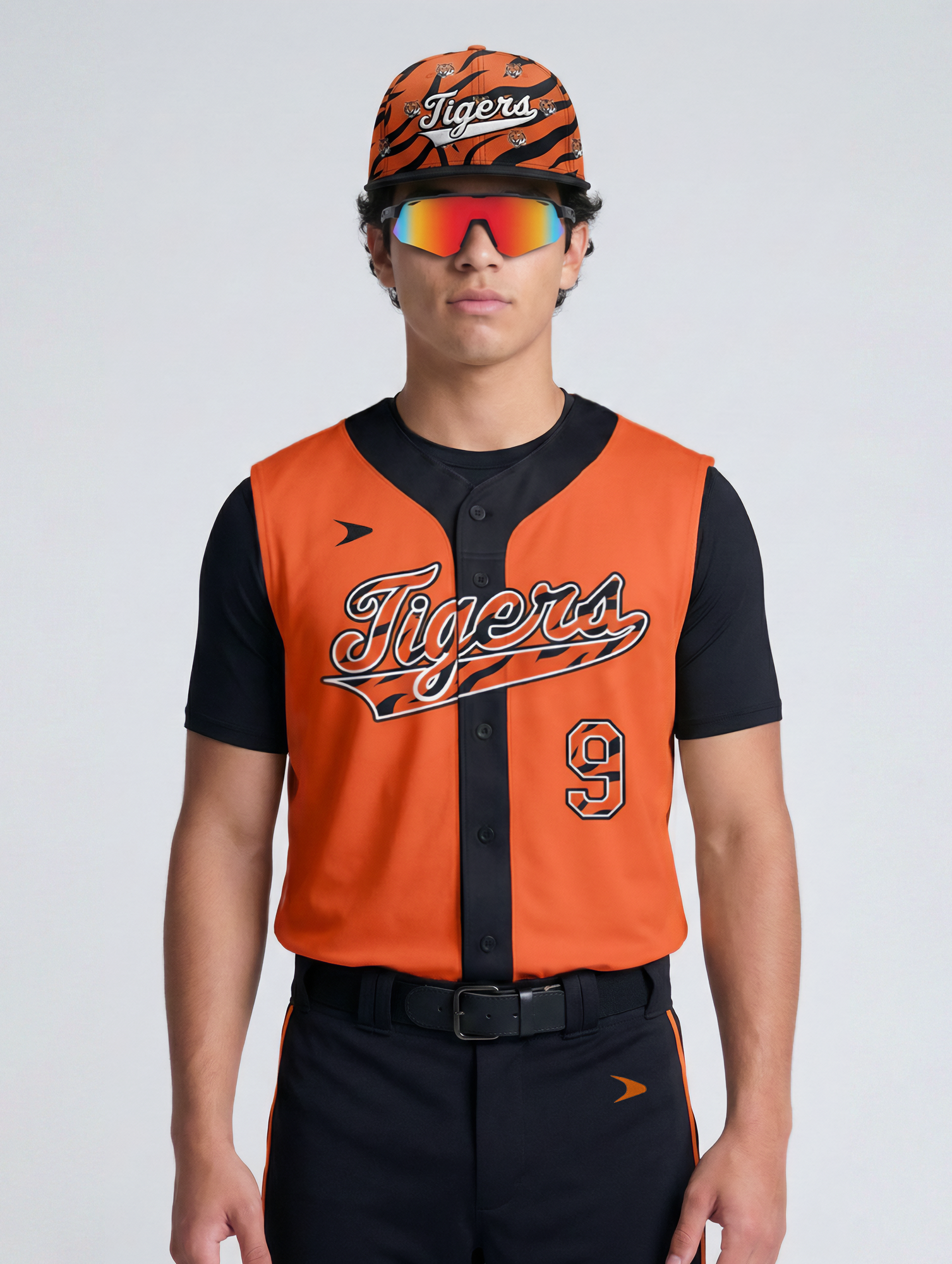 Hybrid Legend-SUB Sleeveless Faux Button Baseball Jersey