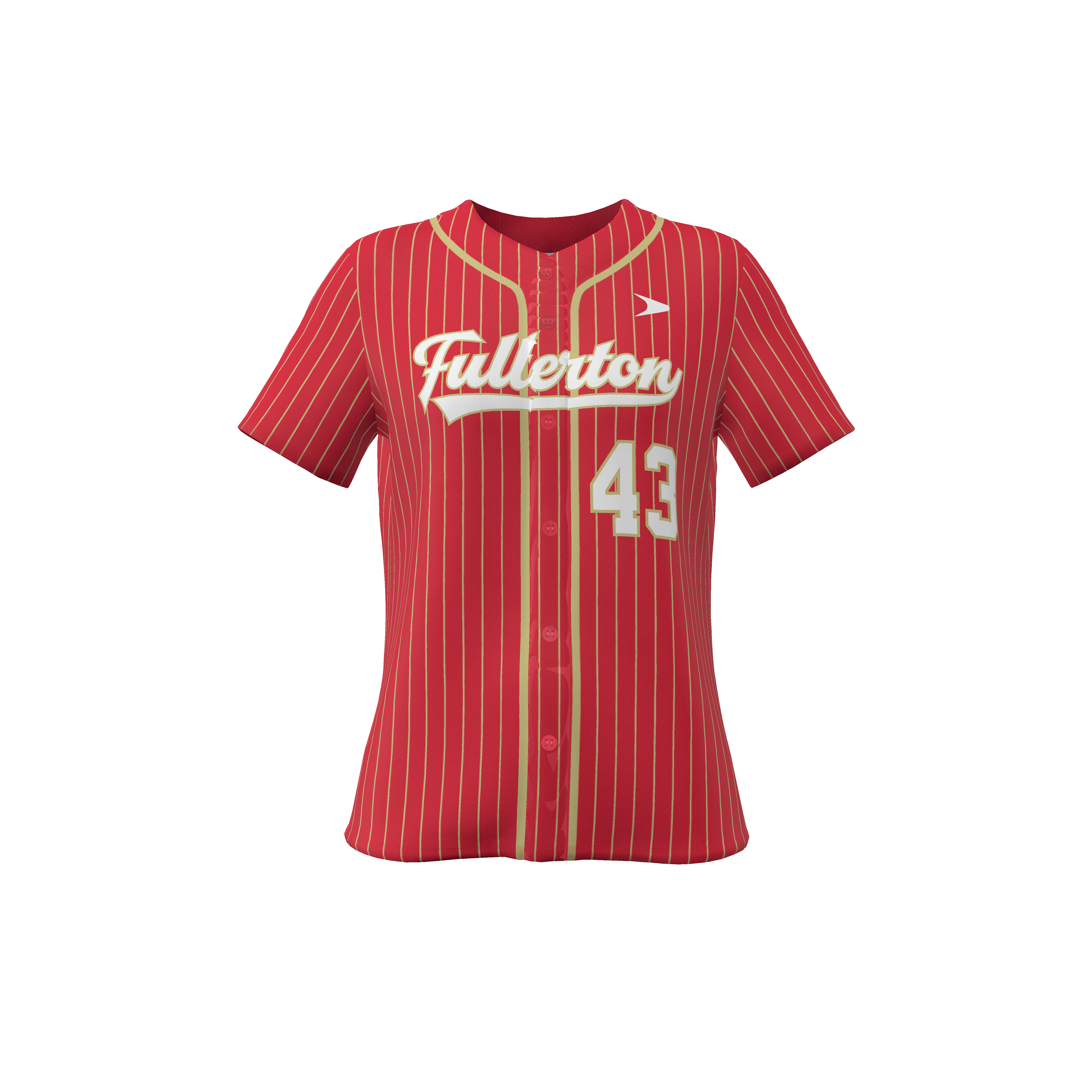 Rise Short Sleeve Faux Front Softball Jersey