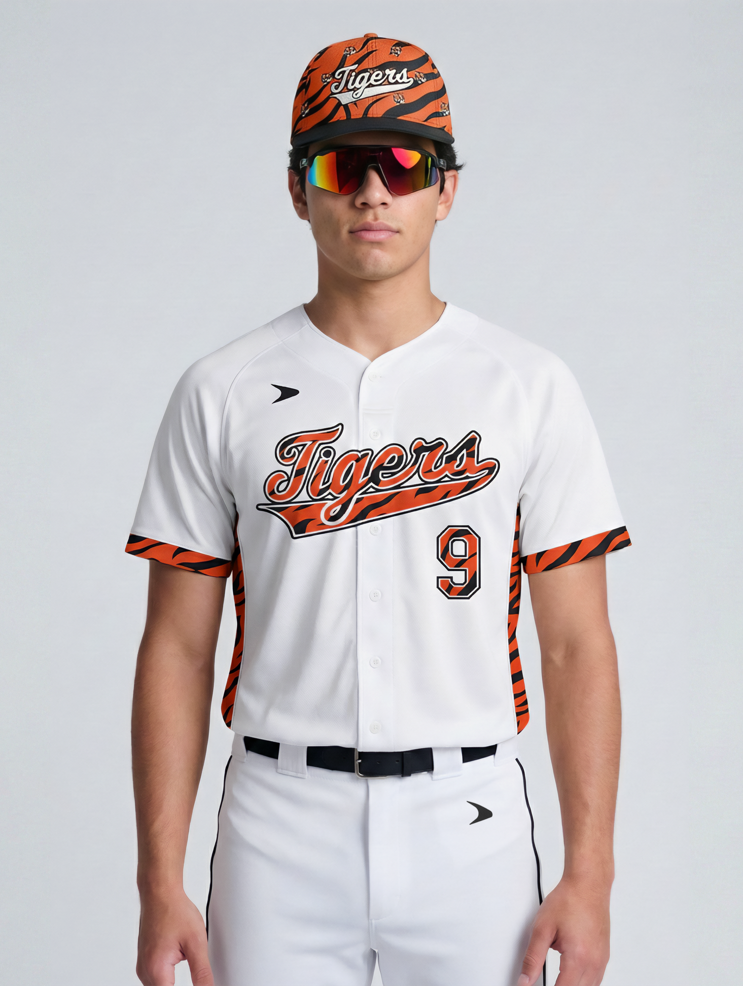 Hybrid Legend-PD Short Sleeve Faux Button Baseball Jersey